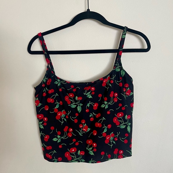 Red Cherry Tankini Top - Picture 4 of 8